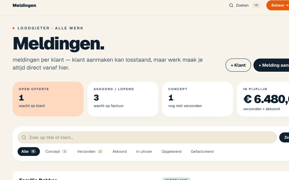 Oplevr: scherm