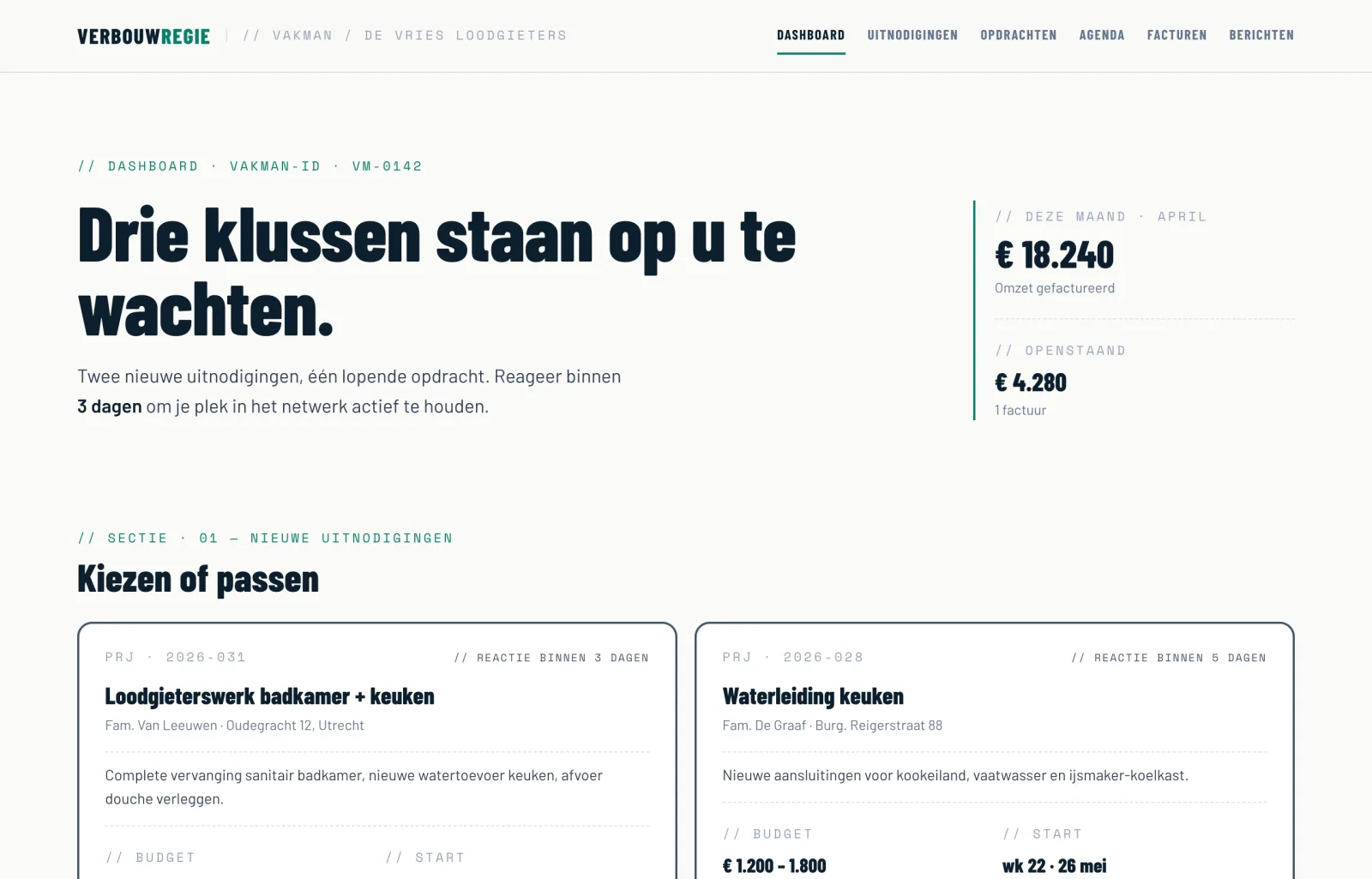 De kant van de vakman in VerbouwRegie